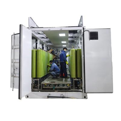 China Skid Mounted Container Disc Tubular 2 Stage DTRO Reverse Osmosis System for sale