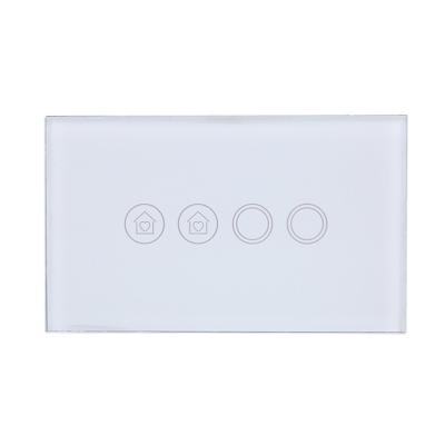 China Lightweight Universal Stage Wireless Remote Control Home Automation Tempered Glass Panel Tuya Wifi Smart Switch for sale