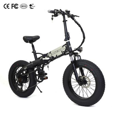 China Powerful Aluminum Alloy 20*4 Tire Foldable Electric Bike Ebike 500W 48V12AH 7 Speed for sale