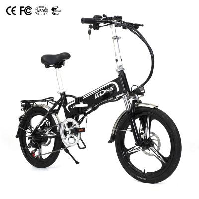 China Hot Sale 250W 48V 10AH 7 Speed ​​Aluminum Alloy 20 Inch Folding Electric E Bike Bicycle for sale