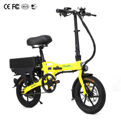 China Hot sale portable 250W 48V 32AH 14 inch aluminum alloy hydraulic pressure brake foldable electric bicycle ebike for sale