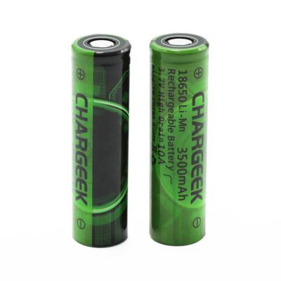 China Toys CHARGEEK 3.7v 3500mah Rechargeable Lithium Ion Battery 18650 for Solar Power Storage for sale