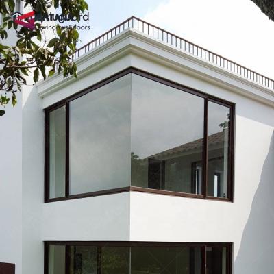 China Folding Screen Custom Slim Frameless Glass Window For Doors Corner Aluminum Window for sale