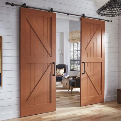 China Sliding Modern Design Barn Door Hardware Solid Wood Sliding Door In High Quality for sale