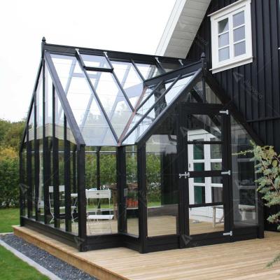 China Residential/Villa/Commercial High Grade Aluminum Prefab Conservatory Durable Tempered Glass Sunroom Victorian Garden Conservatory for sale