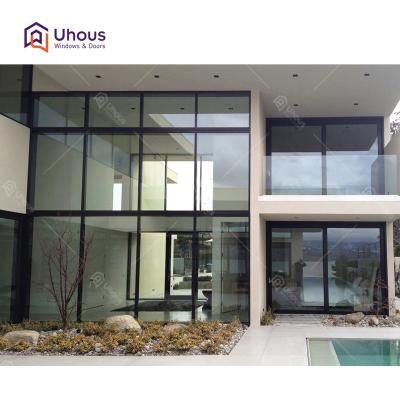 China Residential / Villa / Commercial Thermal Break Aluminum Profiles Curtain Wall Glass Wall Connection Malaysia Cost Per Square Meter for sale