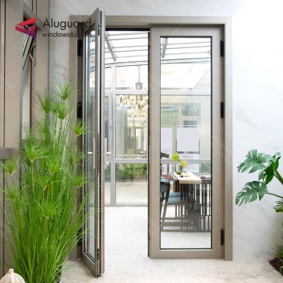 China Swing Aluminum Alloy Hinges Door / Exterior Double Entry Doors for sale