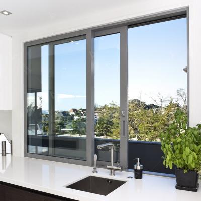 China Folding Aluminum Glass Screen Smart Sliding Windows for sale