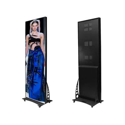 China Indoor Indoor Wifi 4G Control P2.5 Floor Standing Led Mirror Screen Digital Signage Display Led Poster for sale