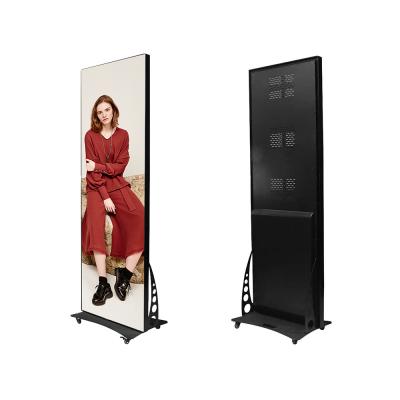 China P2 P2.5 P3 P4 Video Floor Standing Led Poster Outdoor Commercial Advertising Full Color Led Display Screen for sale