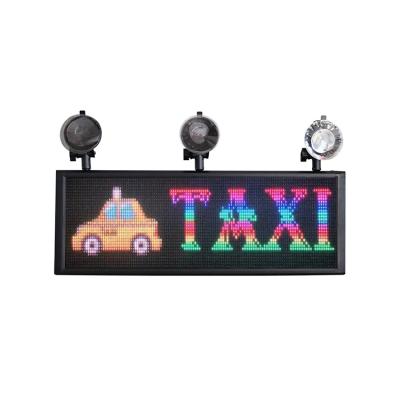 China Car Outdoor Taxi Rear Window Led Screen Advertising Logo 4G Wifi LED Signboard 12V Wireless Car Signs for sale