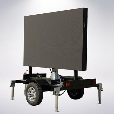 China P4 Outdoor Waterproof Tricycle Car Led Motorcycle Billboard Rotate Led Screen Mobile Trailer for sale