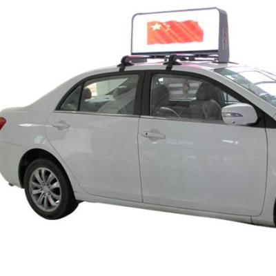 China Taxi Solar Power Traffic VMs Top Advertising Full Color Trailer Led Train Information Display Panel P5 Outdoor Taxi Sign for sale