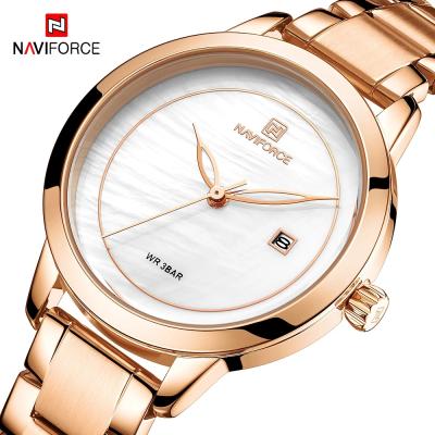 China Relogio Feminino brand date NAVIFORCE NF5008 quartz automatic ladies wristwatches upper female clock watch for sale