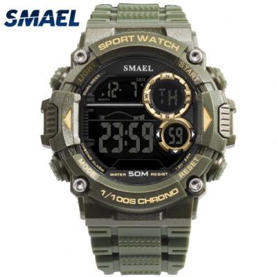 China Unique Alarm SMAEL 1707 Made In PRC Boys Digital Watch Hot Sale Water Resist Big Week Display Student Hand Watch for sale