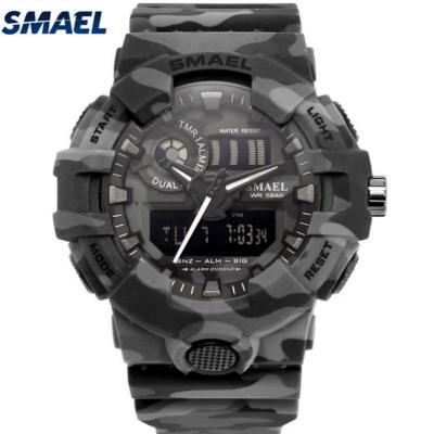 China Unique Design Alarm SMAEL 8001 Digital Watch Army Plastic Military In Running Sports Watch For Sale for sale