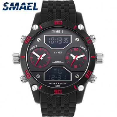 China SMAEL 1159 Alarm Boys Digital Watch Silicone Character Mode Customized Multi Function Sports Stylish Dual Band Display Watch for sale