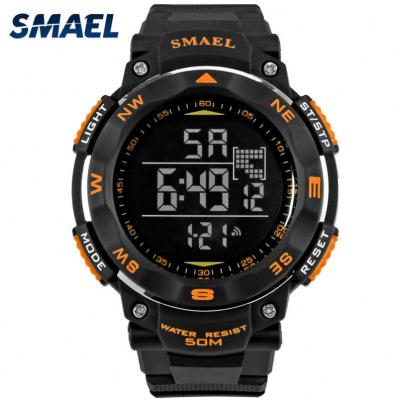 China SMAEL 1235 Alarm Boys Digital Watch Fashion Personalized Stylish Silicone Band Waterproof Multi Function Sports Wrist Watch for sale