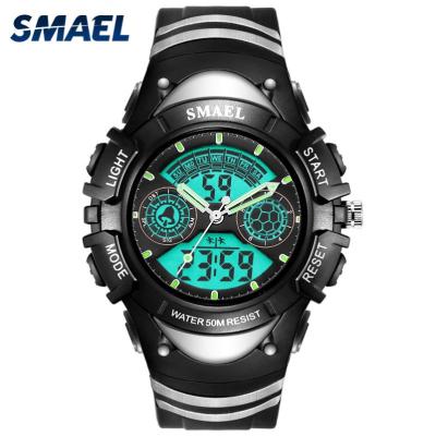 China SMAEL 616 Alarm Boys Digital Watch Silicone Character Mode Customized Multi Function Sports Stylish Double Band Display Watch for sale