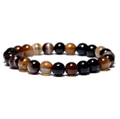 China P.M. Tiger Eye Handmade Gemstone 8mm Waterproof Wholesale Natural Multicolor Series Beads Stretch Bracelet for sale