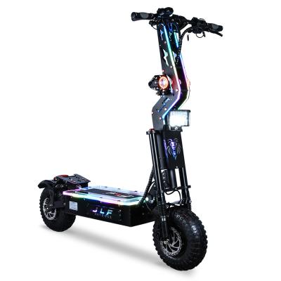 China Double Motor 2wheels Signal FLJ 14inch 60V 72V 8000W Pedal+Turn Foldable Scooter Adults Fat Tire Colorful Acrylic Top Powerful Electric Scooter e Inventory Enough for sale