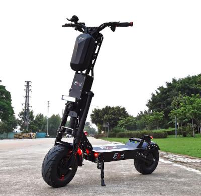 China FLJ Updated K6 Electric Scooter Unisex With Acrylic Side Light 13 Inch Fat Tire 6000W 60v Powerful E Scooter For Adult for sale