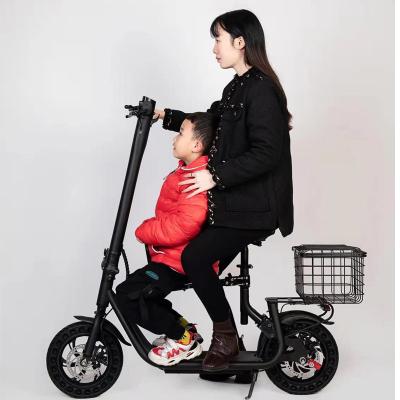 China New Design Unisex Motor Rated Power 350W 36V Electric Bicycle With 12 Inch Wheels Electric Scooter Kids Seat for sale