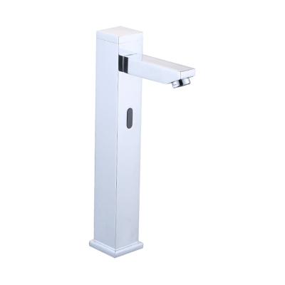 China Smart Bathroom Faucets Deck Mount Touchless Topmount Countertop Thermostatic Auto Infrared Inductive Basin Square Tall Vessel Sensor Faucet for sale
