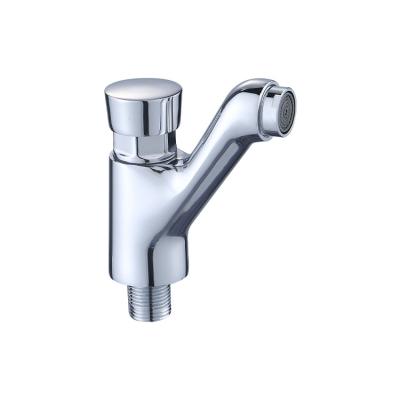 China Thermostatic Faucets Delay Faucet Push Water Faucet Time Delay Push Handle Wall Mounted Self Closing Faucet for sale