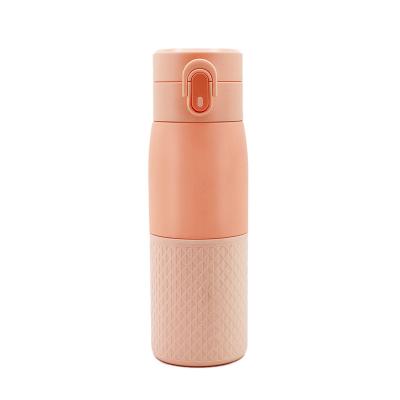 China New products PORTABLE on wall allibaba hydrogen termos water bottle double stainless steel insulated water bottle with silicone sleeve for sale