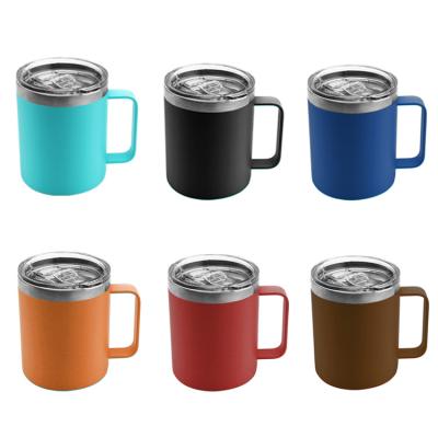 China Modern Custom Coffee Mug With Handle 14 oz Double Wall Stainless Steel Travel Wine Mug for sale