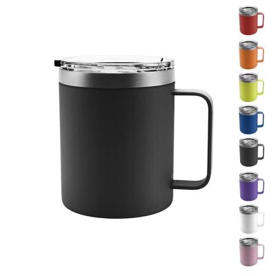 China Modern Simple Stainless Steel Water Cup Mug Coffee Mug With Lid Vacuum Insulated Gift Mug Custom Logo for sale