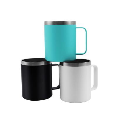 China Modern The New Portable Stainless Steel Vacuum Flask Mug With Handle Business Coffee Mental Ice Mug for sale