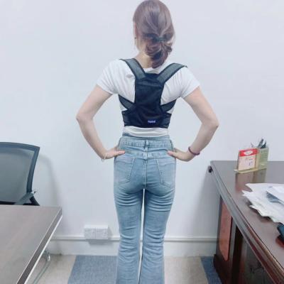 China Back Support Belts Black Bag XXL Red Back Brace Posture Corrector Back Support Adjustable For Men And Women for sale