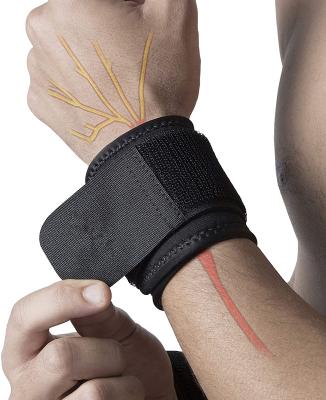 China 2 PACKS Wrist Compression Strap and Universal Fitness Weight Lifting Tendonitis Carpal Wrist Brace Sports Wrist Support for sale