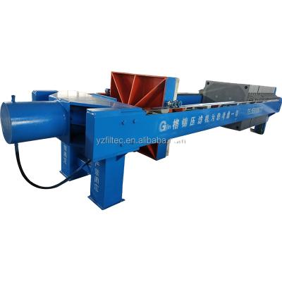 China Semi-automatic solid-liquid separation filter press and frame chamber membrane price plate filter press equipment for granite slurry dewatering for sale