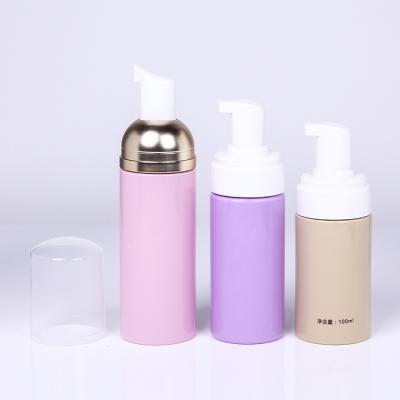 China BEAUTY plastic cosmetic facial detergent foam pump bottle PACKAGING various volume and free sample wholesale PET for sale