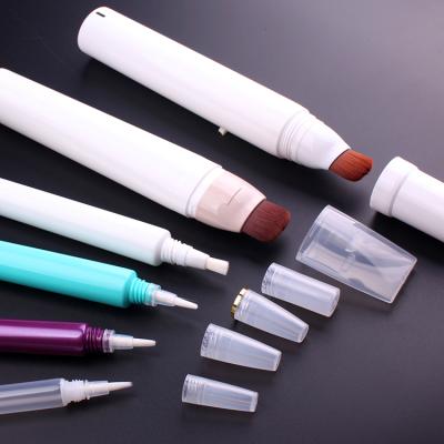 China Facial Cream Soft OEM Transparent Plastic Tube Cosmetic Brush for sale