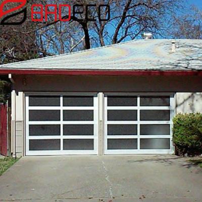 China Modern Wrought Heat Insulation Garage Door With Pedestrian Gate Design Hurricane Safety And Theft Iron Garage Door for sale