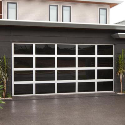 China Modern industrial garage door overhead motor automatic aluminum glass garage door glass door for houses for sale