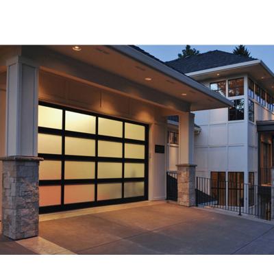 China Modern Design Heat Insulated Garage Door Roll Up Electric Remote Automatic Aluminum Glass Garage Door for sale