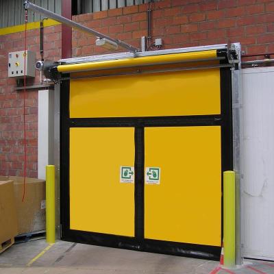 China Factory Wholesale Automatic Industrial Door Sectional Overhead Industrial Door Windproof With Stained Glass for sale