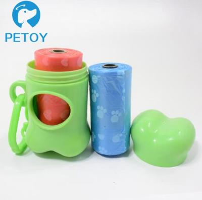 China Bone Shape Plastic  Environmentally Friendly Dog Poop Bags Custom Printing for sale