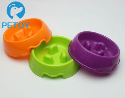 China Anti Choke Dog Food Bowl To Slow Down Eating / Round Slow Feeder Pet Bowl for sale