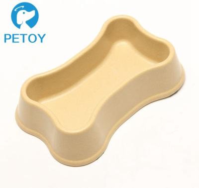 China Bone Shape Bio Bamboo Cat Bowl Anti - Skid 20×12.5×4.3 Cm 150g Weight for sale