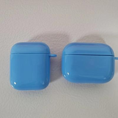 China For Filling Cover Device Shell For Airpods Earphone Case Candy Shiny Earphone Plastic Color Protector Earphone Case for sale