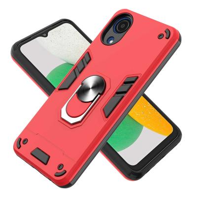 China New Shockproof Magnetic CORE Finger Ring Stand Case Skin Phone Case For Samsung A03 for sale