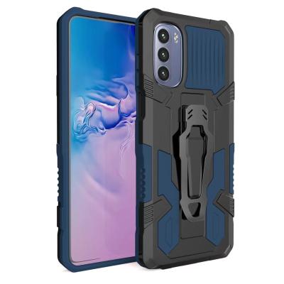 China Custom Shockproof Hybrid Back Shockproof Phone Case Kickstand Clip Cell Armor Phone Cover For Moto G for sale