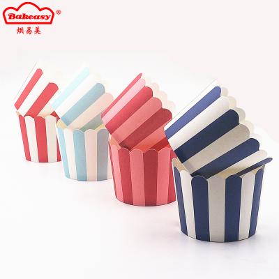 China 50x45mm Cakecup Strip Printing Disposable High Temperature Heat Resist Paper Cup Cake Cup Paper Cup for sale