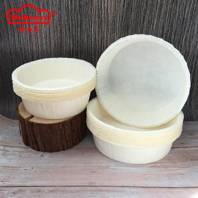 China Disposable Baking Mold All Natural Recyclable Cake Pan Disposable Baking Paper Round Freezer Safe for sale